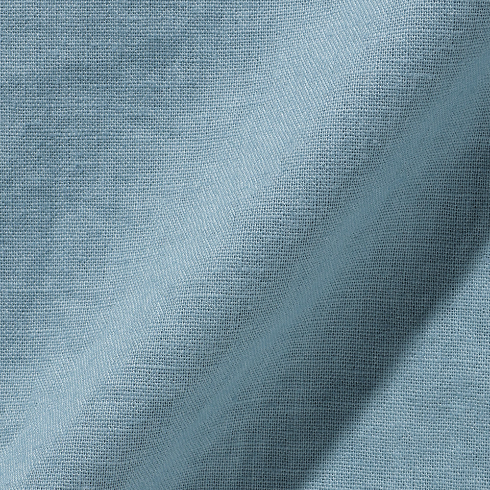 FOUNDOUR - COTTON LINEN OPEN COLLAR SHIRT