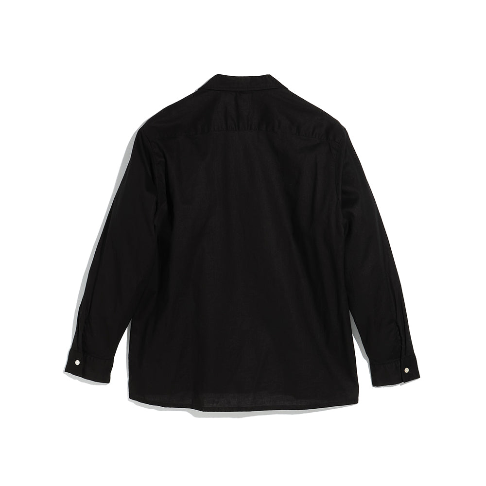 boutique BDシャツ FOUNDOUR レショップ 金子　アプレッセ FOUNDOUR - COTTON LINEN OPEN COLLAR SHIRT – IN MY BOOK STORE