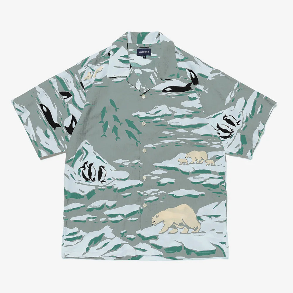 DESCENDANT - EDGD OPEN COLLAR TEXTILE SS SHIRT