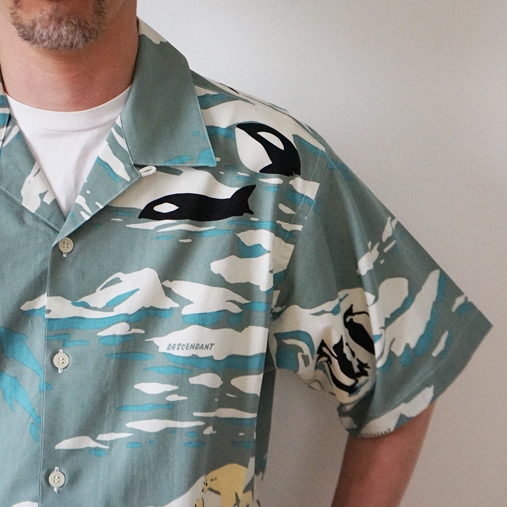 DESCENDANT - EDGD OPEN COLLAR TEXTILE SS SHIRT – IN MY BOOK STORE