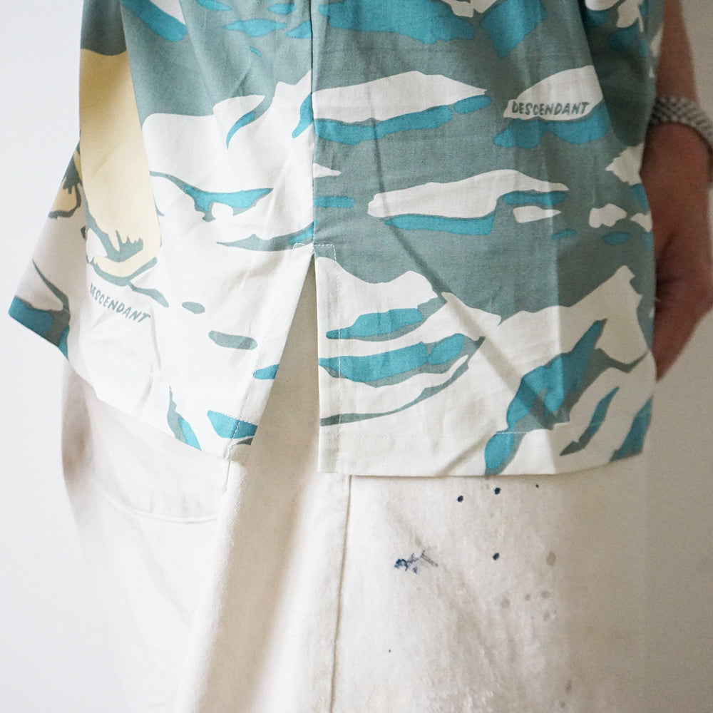 DESCENDANT - EDGD OPEN COLLAR TEXTILE SS SHIRT