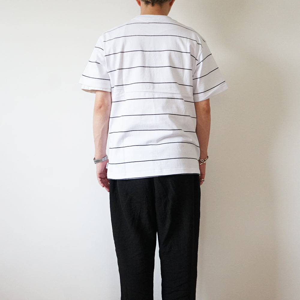 Mercedes Anchor inc. - BOLD LOGO PATCHED STRIPED TEE