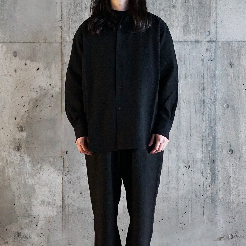 Cale - Cale for in my book store Water Twisted Linen Regular Collar Shirt