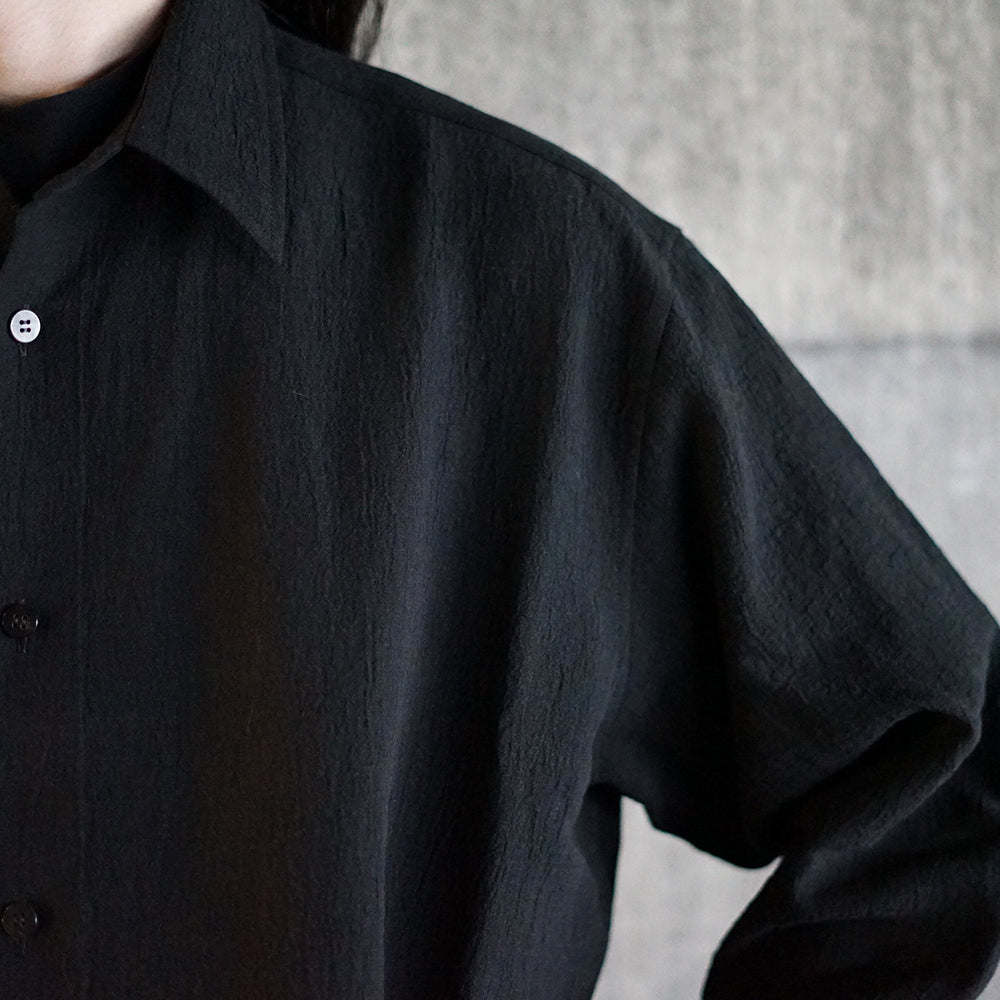 Cale - Cale for in my book store Water Twisted Linen Regular Collar Shirt