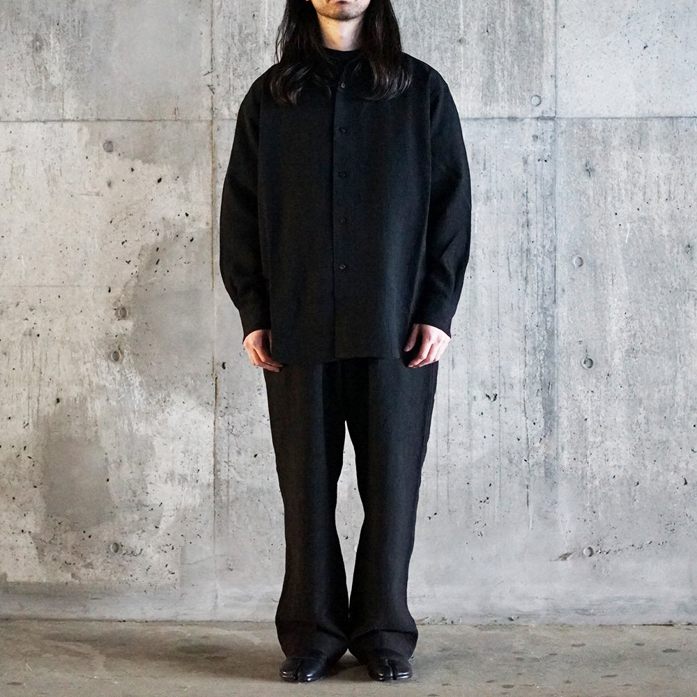 Cale - Cale for in my book store Water Twisted Linen Regular Collar Shirt