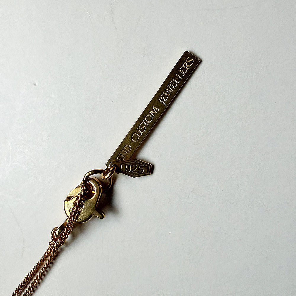 END CUSTOM JEWELLERS - Cal.Top / Necklace (SILVER GOLD PLATED DAIAMOND)