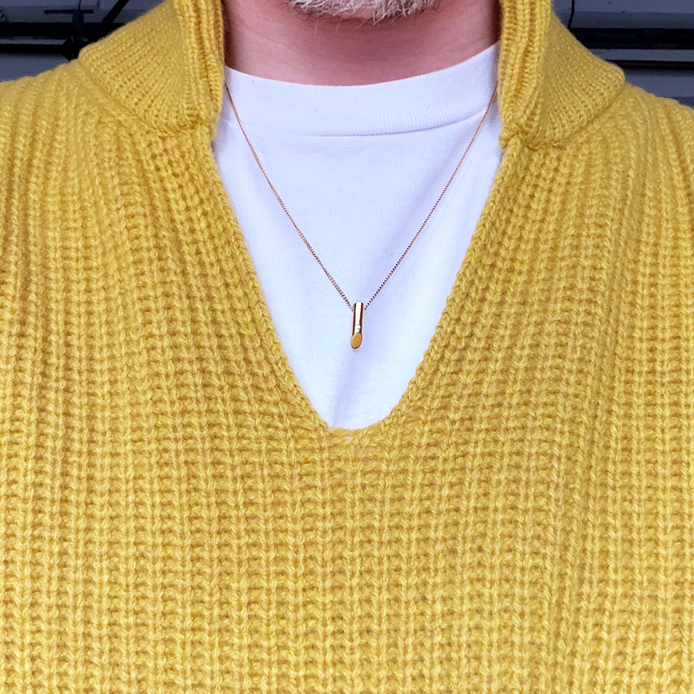 END CUSTOM JEWELLERS - Cal.Top / Necklace (SILVER GOLD PLATED DAIAMOND)